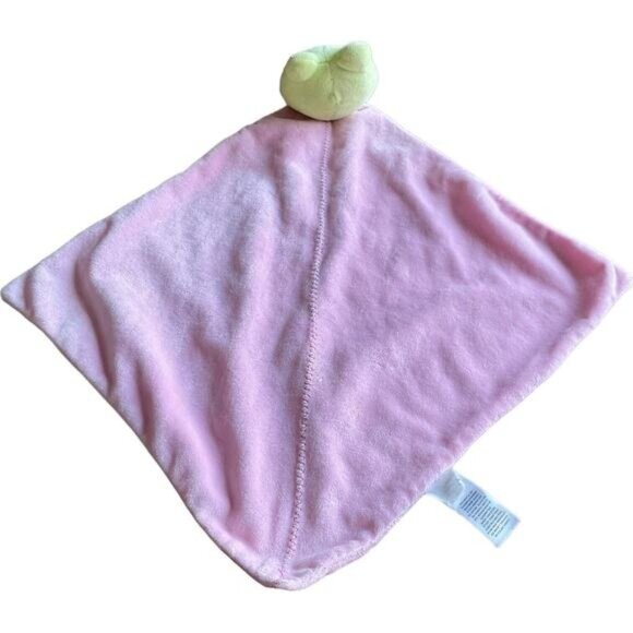 Baby Security Blanket Lovey With Frog Head Rattle Plush Toy Precious Firsts - Picture 7 of 8